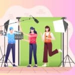 Corporate video production setup in a studio by rtist studio company