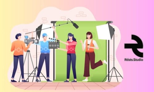 Corporate video production setup in a studio by rtist studio company