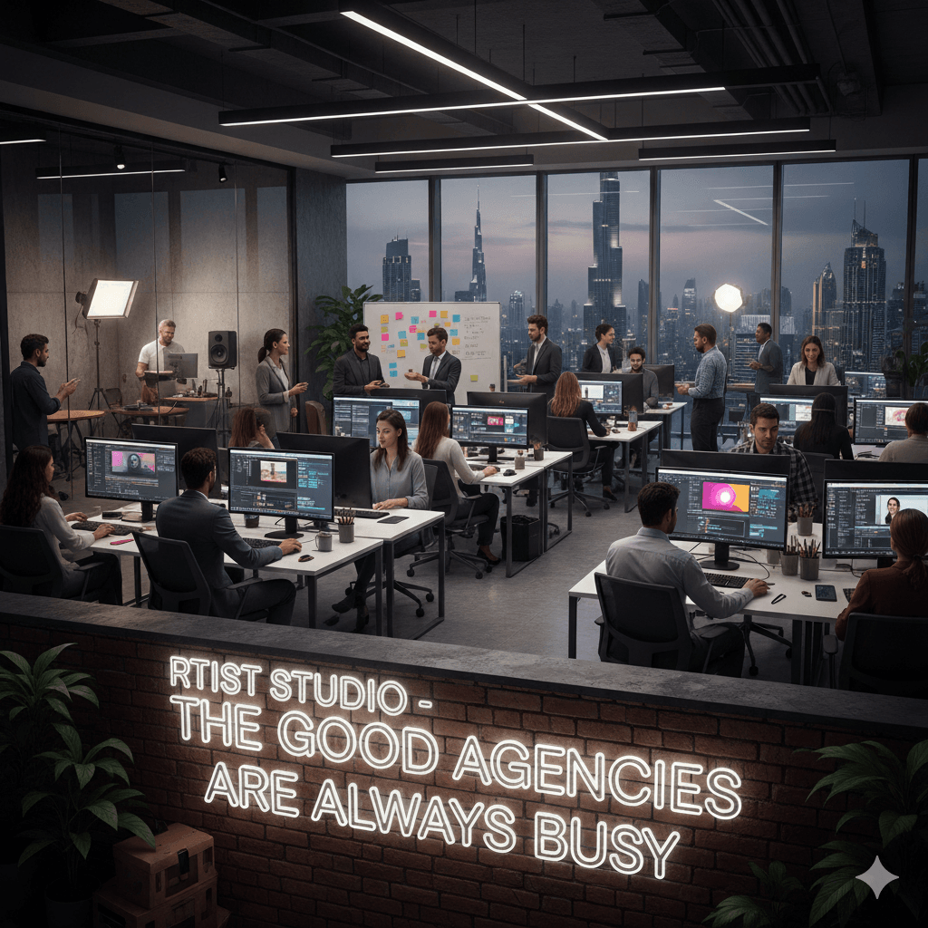 The good video production company in dubai is always busy like Rtist Studio
