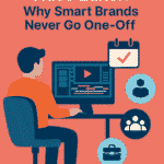 Promotional graphic titled 'Monthly-Retainer' highlighting the advantages of hiring a video editor on retainer for smart brands