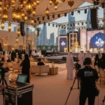 Luxury Ramadan Event production in Dubai with traditional Iftar décor, stage lighting, and professional video coverage.
